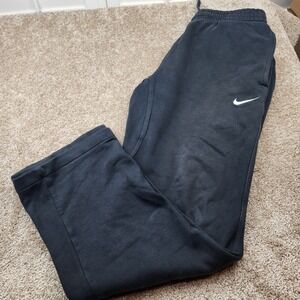 Nike Mens Fleece Sweatpants Faded Black Swoosh Logo Joggers Size Medium 31x31